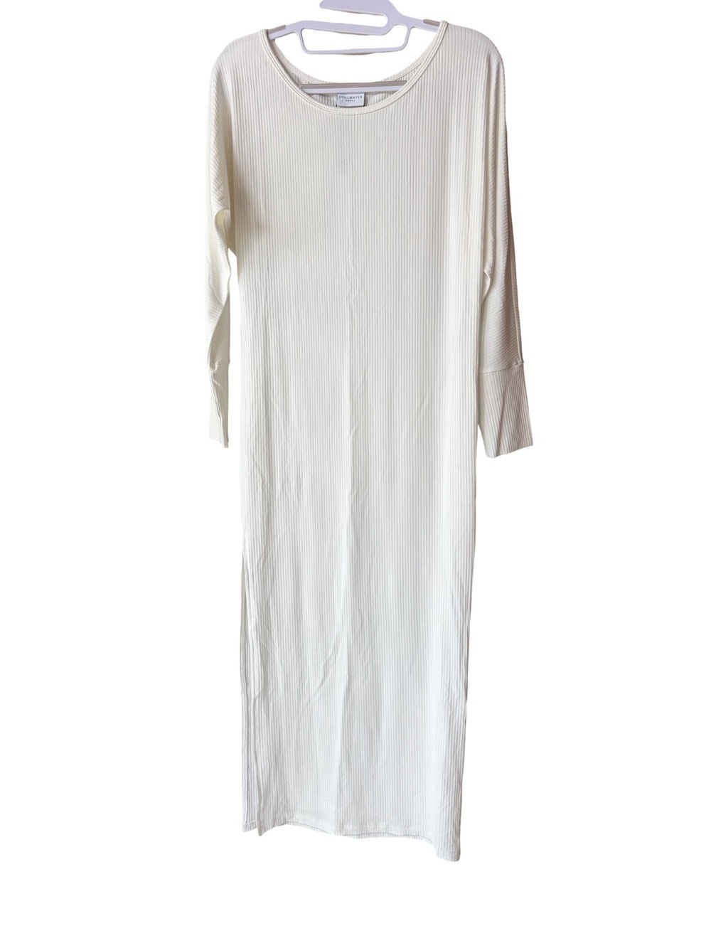 Stillwater NWT Ribbed Midi Dress Cream Size Small